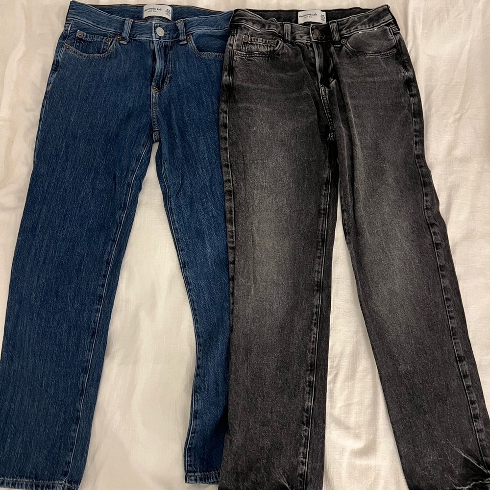 Abercrombie & Fitch Gray and Blue Denim Jeans